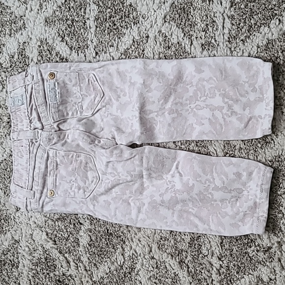 4 for $28 - 7 for all Mankind - Girls 18m Pink & White Jeans - Picture 4 of 6